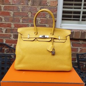 Hermes Birkin 35 Silver Hardware Togo fast sale.